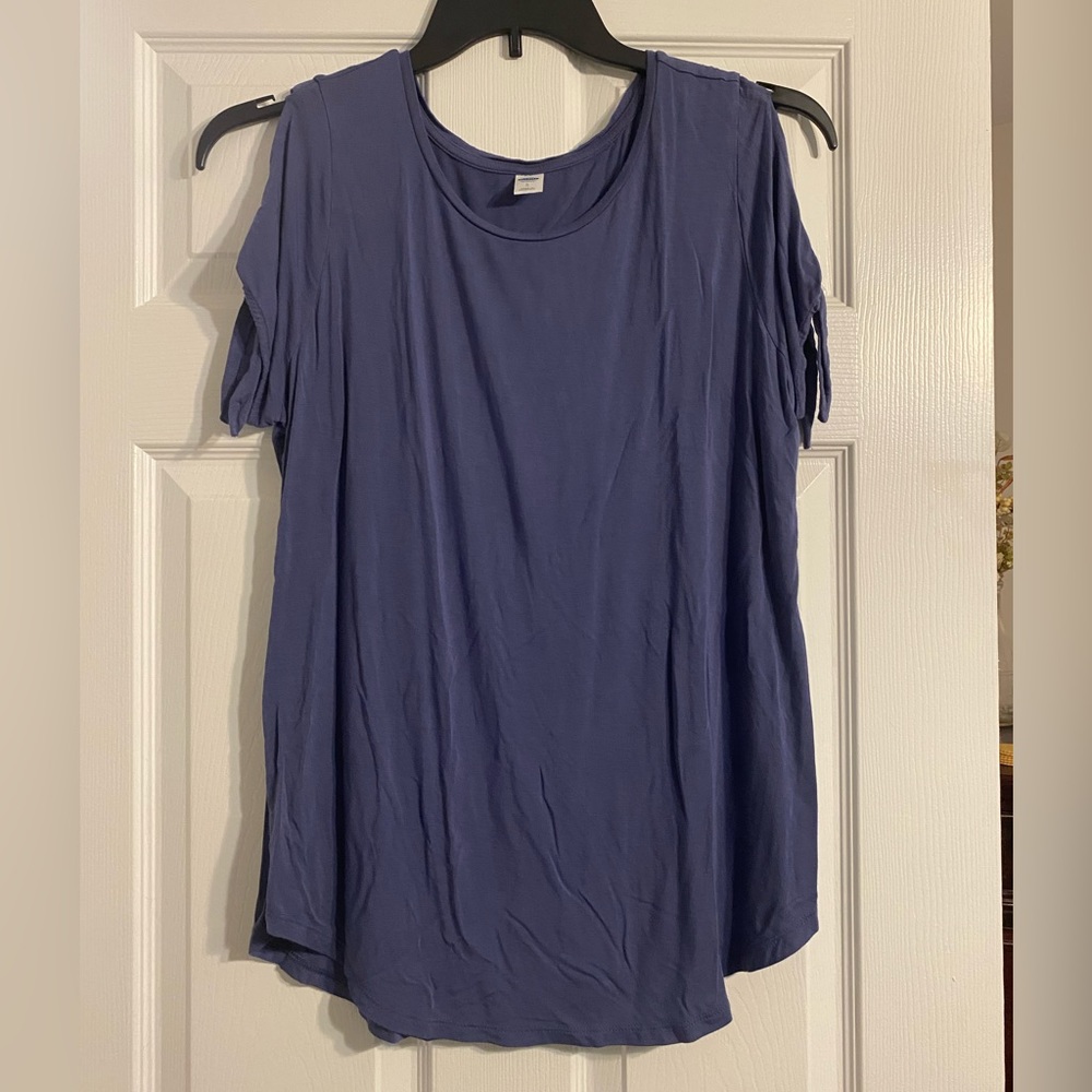 Tie Detailing Open Shoulder Tee